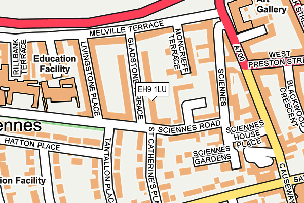 EH9 1LU map - OS OpenMap – Local (Ordnance Survey)