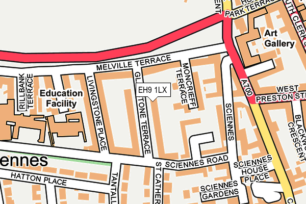 EH9 1LX map - OS OpenMap – Local (Ordnance Survey)