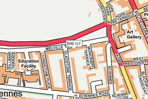 EH9 1LY map - OS OpenMap – Local (Ordnance Survey)