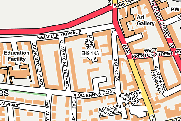 EH9 1NA map - OS OpenMap – Local (Ordnance Survey)