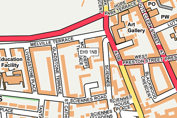 EH9 1NB map - OS OpenMap – Local (Ordnance Survey)