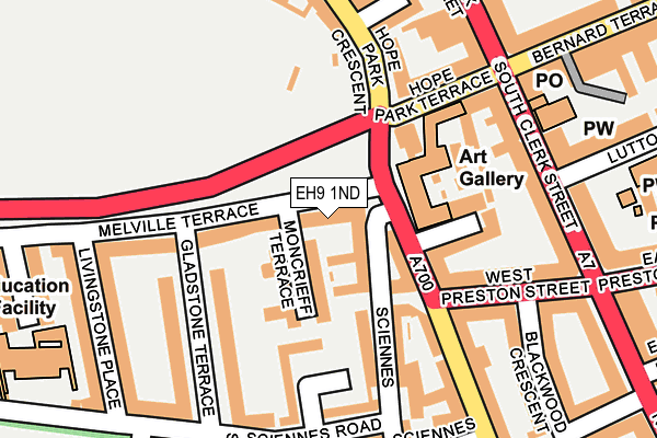 EH9 1ND map - OS OpenMap – Local (Ordnance Survey)