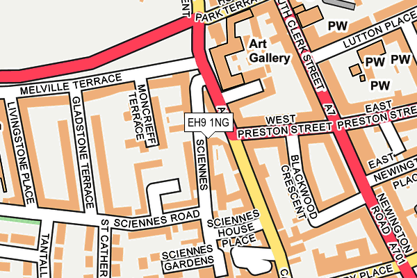 EH9 1NG map - OS OpenMap – Local (Ordnance Survey)