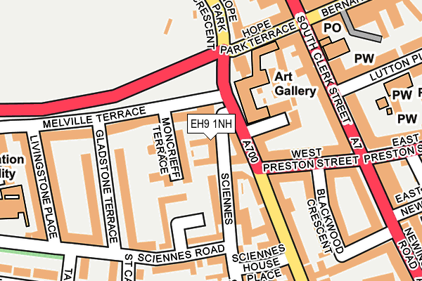 EH9 1NH map - OS OpenMap – Local (Ordnance Survey)
