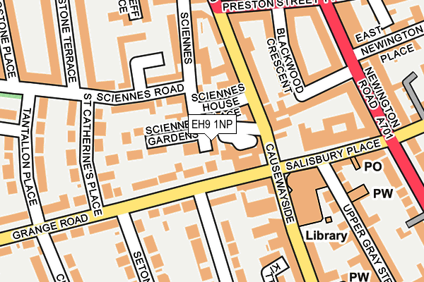 EH9 1NP map - OS OpenMap – Local (Ordnance Survey)