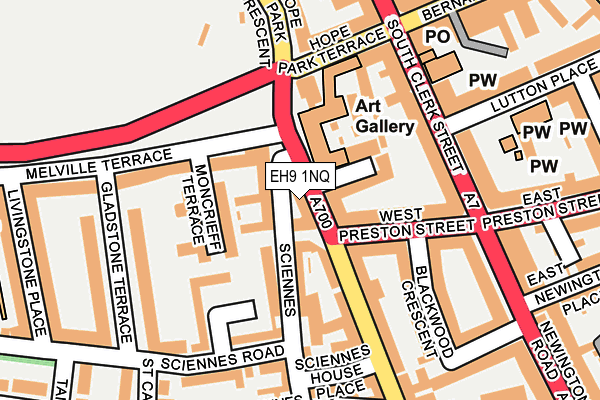 EH9 1NQ map - OS OpenMap – Local (Ordnance Survey)