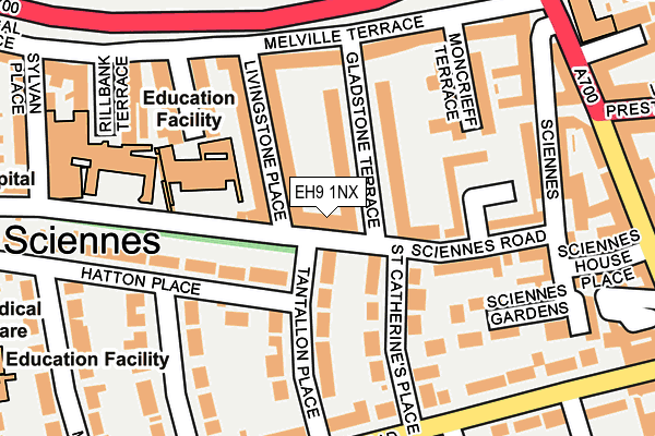 EH9 1NX map - OS OpenMap – Local (Ordnance Survey)