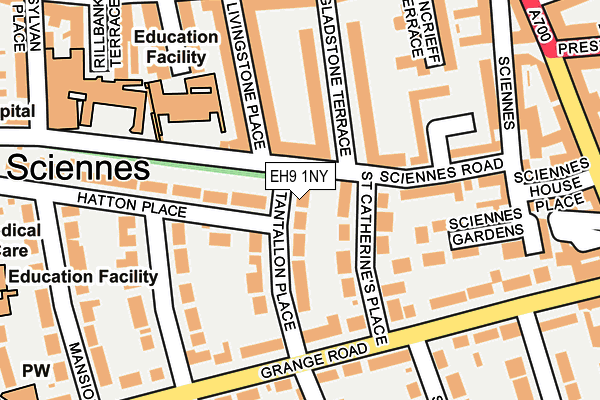 EH9 1NY map - OS OpenMap – Local (Ordnance Survey)