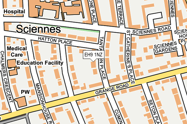 EH9 1NZ map - OS OpenMap – Local (Ordnance Survey)