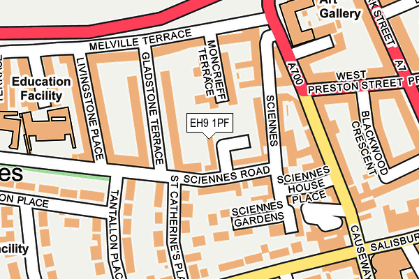 EH9 1PF map - OS OpenMap – Local (Ordnance Survey)