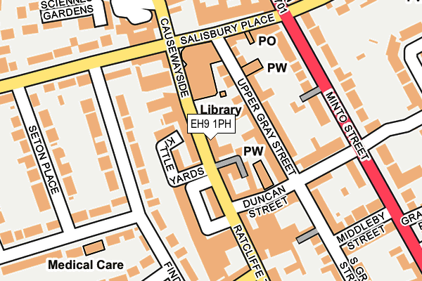 EH9 1PH map - OS OpenMap – Local (Ordnance Survey)