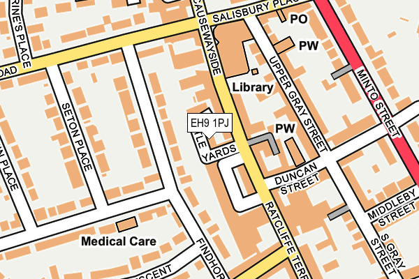 EH9 1PJ map - OS OpenMap – Local (Ordnance Survey)