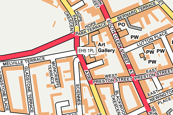 EH9 1PL map - OS OpenMap – Local (Ordnance Survey)