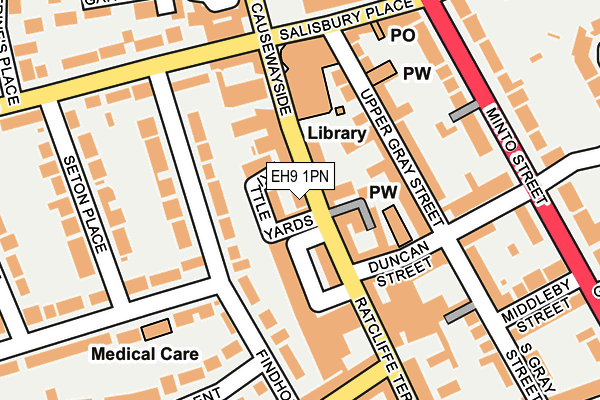 EH9 1PN map - OS OpenMap – Local (Ordnance Survey)