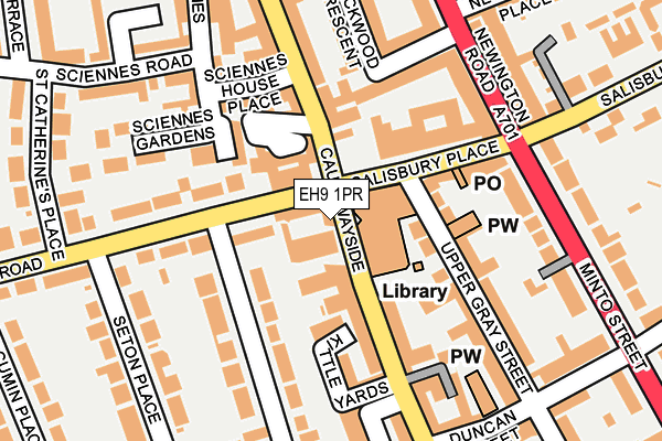 EH9 1PR map - OS OpenMap – Local (Ordnance Survey)