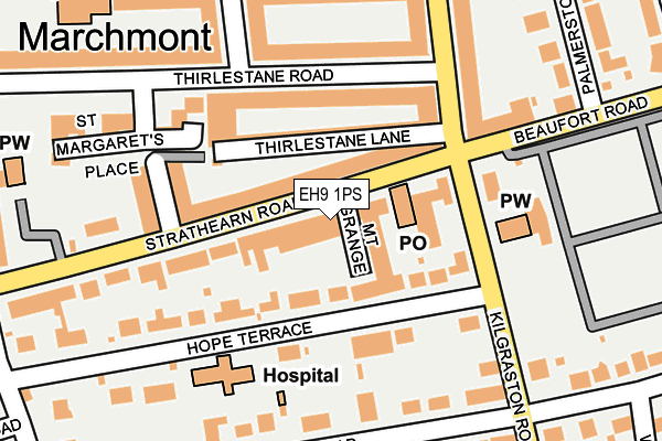 EH9 1PS map - OS OpenMap – Local (Ordnance Survey)