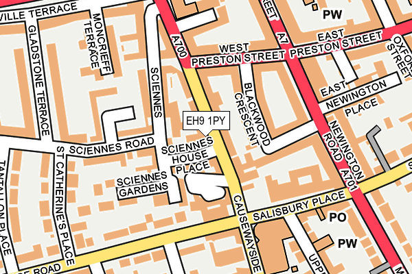 EH9 1PY map - OS OpenMap – Local (Ordnance Survey)