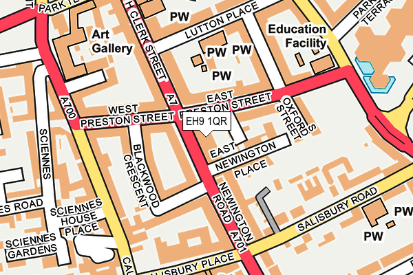 EH9 1QR map - OS OpenMap – Local (Ordnance Survey)