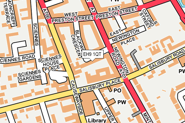 EH9 1QT map - OS OpenMap – Local (Ordnance Survey)