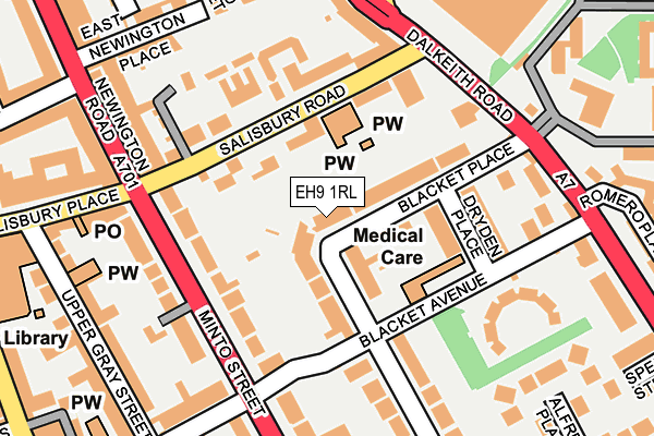 EH9 1RL map - OS OpenMap – Local (Ordnance Survey)