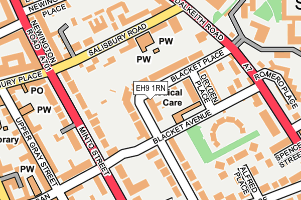 EH9 1RN map - OS OpenMap – Local (Ordnance Survey)