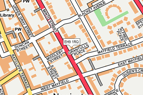 EH9 1RQ map - OS OpenMap – Local (Ordnance Survey)