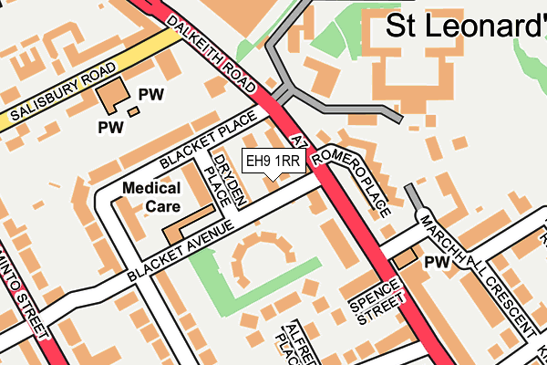 EH9 1RR map - OS OpenMap – Local (Ordnance Survey)