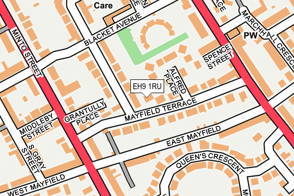 EH9 1RU map - OS OpenMap – Local (Ordnance Survey)
