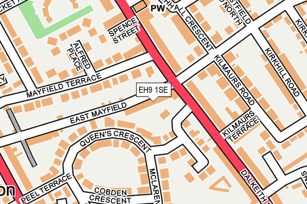 EH9 1SE map - OS OpenMap – Local (Ordnance Survey)