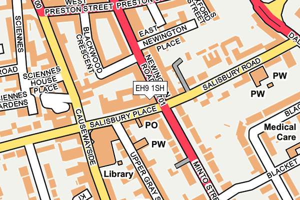EH9 1SH map - OS OpenMap – Local (Ordnance Survey)