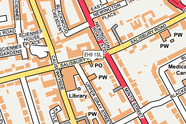 EH9 1SL map - OS OpenMap – Local (Ordnance Survey)