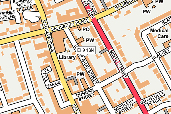 EH9 1SN map - OS OpenMap – Local (Ordnance Survey)