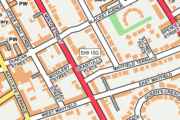 EH9 1SQ map - OS OpenMap – Local (Ordnance Survey)