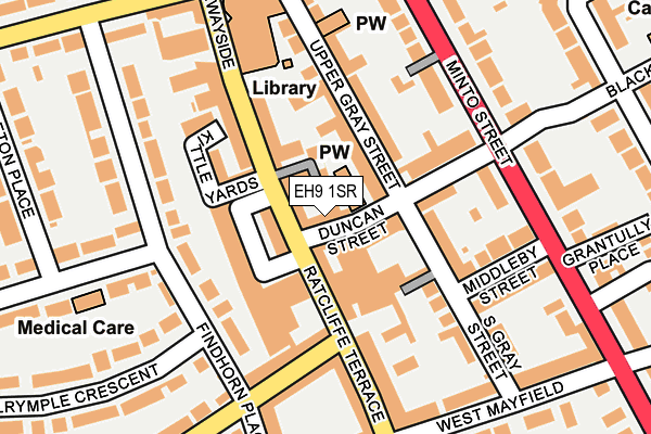 EH9 1SR map - OS OpenMap – Local (Ordnance Survey)