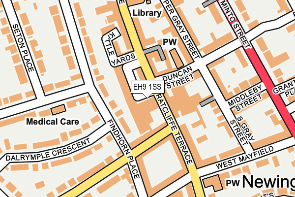 EH9 1SS map - OS OpenMap – Local (Ordnance Survey)