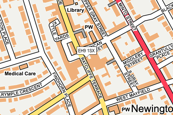 EH9 1SX map - OS OpenMap – Local (Ordnance Survey)