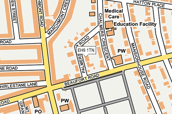 EH9 1TN map - OS OpenMap – Local (Ordnance Survey)