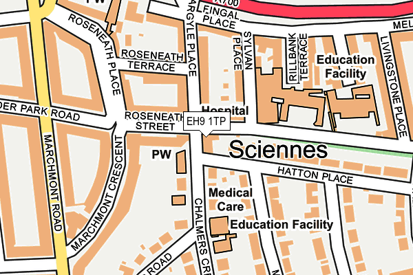 EH9 1TP map - OS OpenMap – Local (Ordnance Survey)