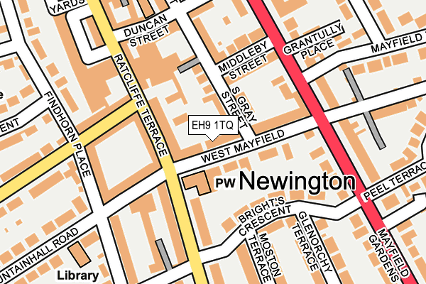 EH9 1TQ map - OS OpenMap – Local (Ordnance Survey)