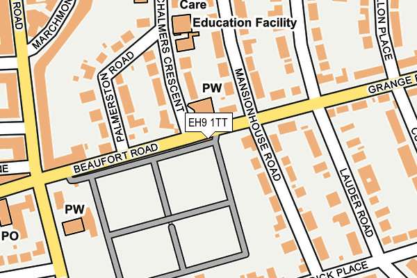EH9 1TT map - OS OpenMap – Local (Ordnance Survey)