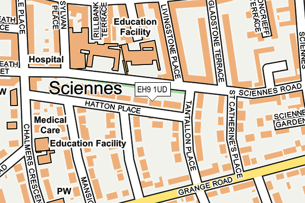 EH9 1UD map - OS OpenMap – Local (Ordnance Survey)