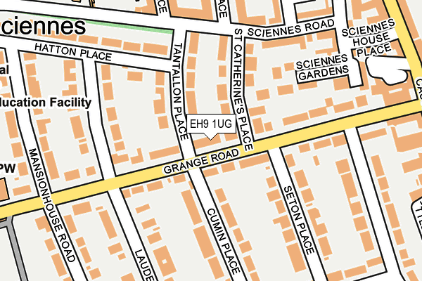 EH9 1UG map - OS OpenMap – Local (Ordnance Survey)