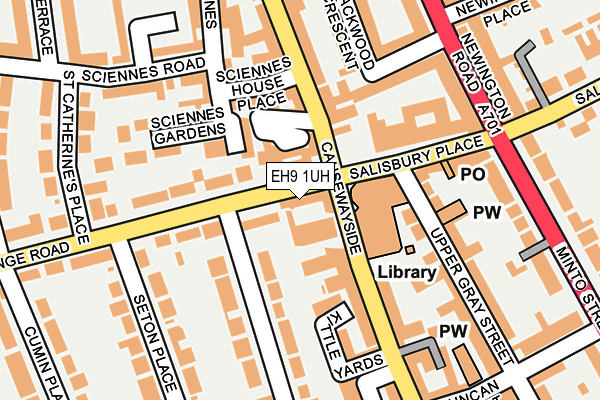 EH9 1UH map - OS OpenMap – Local (Ordnance Survey)