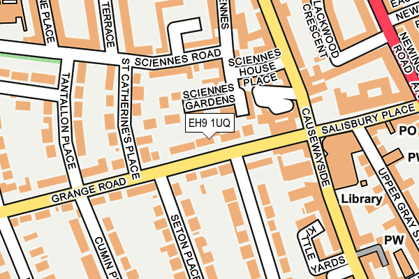 EH9 1UQ map - OS OpenMap – Local (Ordnance Survey)