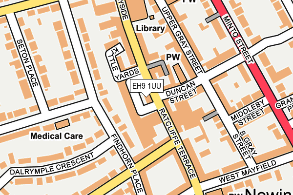 EH9 1UU map - OS OpenMap – Local (Ordnance Survey)