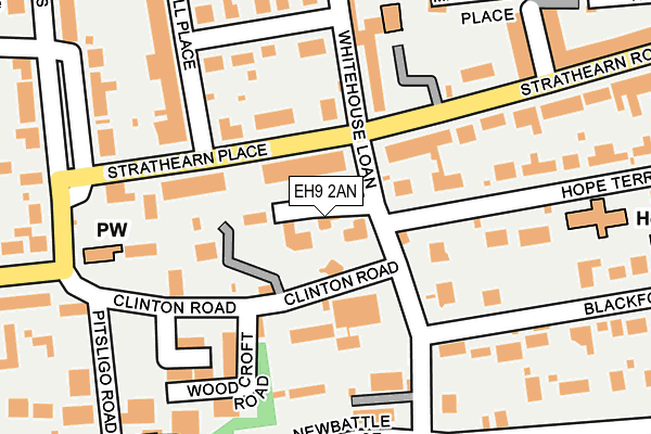 EH9 2AN map - OS OpenMap – Local (Ordnance Survey)