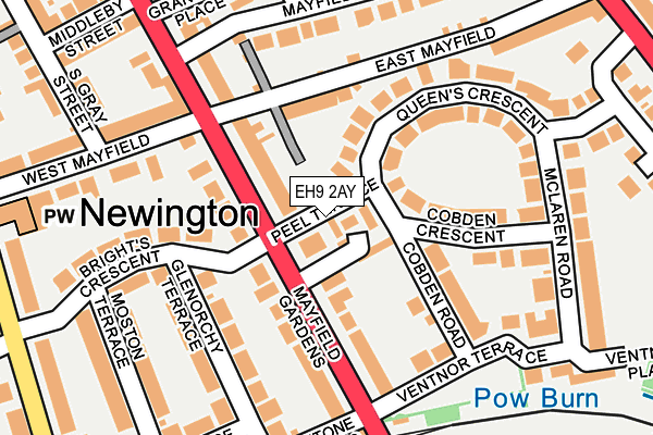 EH9 2AY map - OS OpenMap – Local (Ordnance Survey)