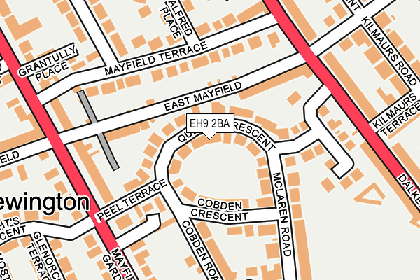 EH9 2BA map - OS OpenMap – Local (Ordnance Survey)