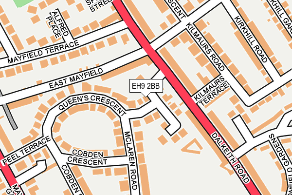 EH9 2BB map - OS OpenMap – Local (Ordnance Survey)