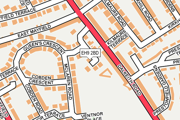 EH9 2BD map - OS OpenMap – Local (Ordnance Survey)
